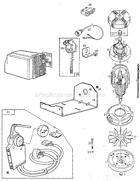 Page A Diagram and Parts List for 748002  Briggs and Stratton Engine